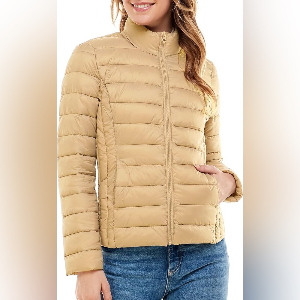 Love Tree Ultra Light Packable Puffer Jacket Khaki 🤎